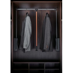 Kledinglift luxe antraciet/oranje draagvermogen 15 kg