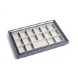 Luxe uittrekbare antraciet sieradenlade - juwelenbox met soft-close