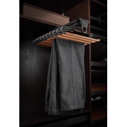 Luxe uittrekbare antraciet/oranje pantalonrek met soft-close