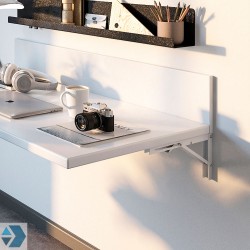 Plankdrager neerklapbaar 300mm wit, set á 2 stuks