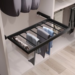 Luxe uittrekbare pantalonhouder zwart, in 3 verstelbare breedtematen