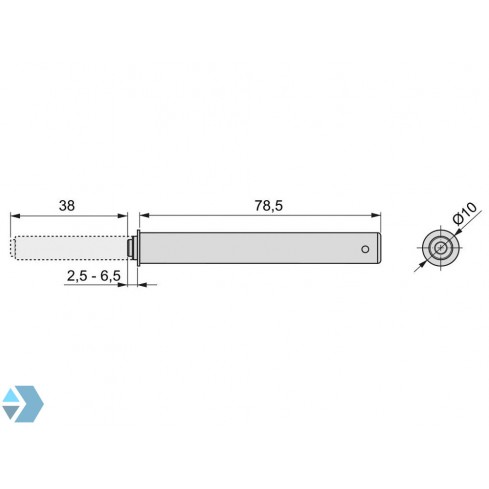 Push-to-open inbouw druksnapper met buffer