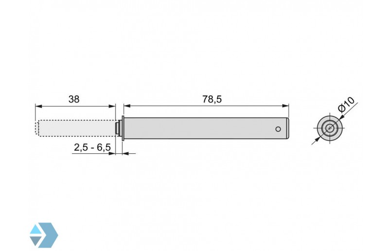 Push-to-open inbouw druksnapper met buffer - PTO44B
