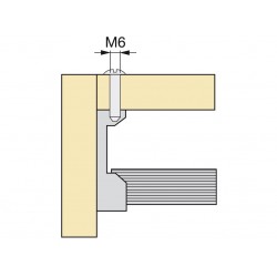 Kastroedehouder zwart (zijwand of onder plank) 