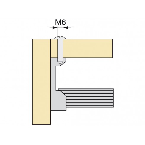 Kastroedehouder zwart (zijwand of onder plank) 