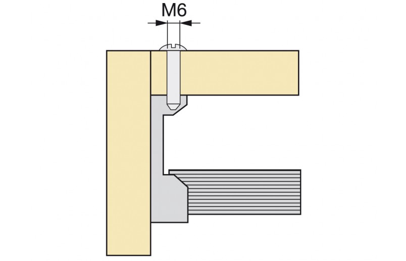 Kastroedehouder zwart (zijwand of onder plank) - KRH2310Z