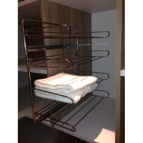 Uittrekbaar opbergrek met 4 etages