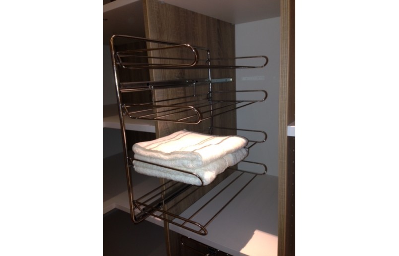 Uittrekbaar opbergrek met 4 etages