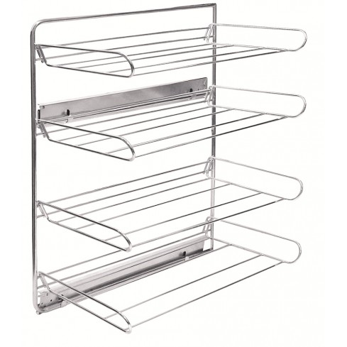 Uittrekbaar opbergrek met 4 etages