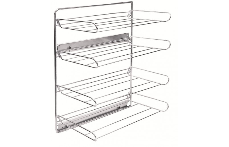 Uittrekbaar opbergrek met 4 etages