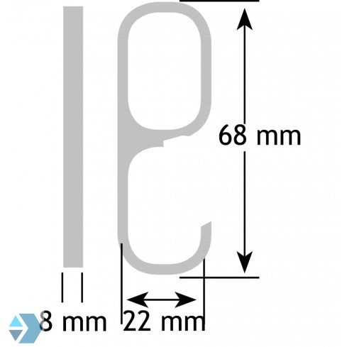 Schuifhaak t.b.v. kastbuis