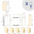 Uittrekbaar potten- en flessenrek met 3 plateaus voor keukenkasten met breedte 150 mm