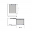 Stoffen uittrekbare wasbare wasmand/wassorteerder 40+40 liter voor kastfront 600 mm